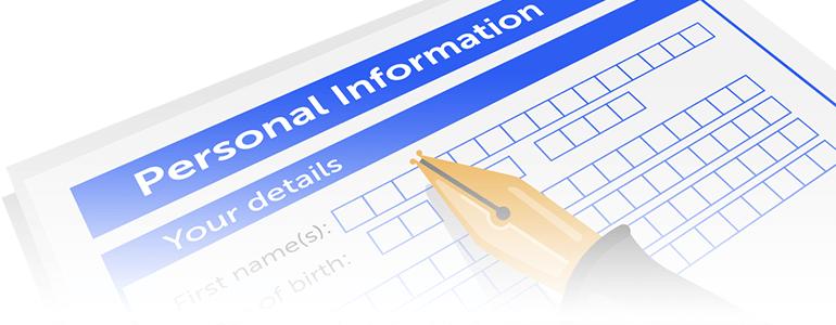 filling out the form