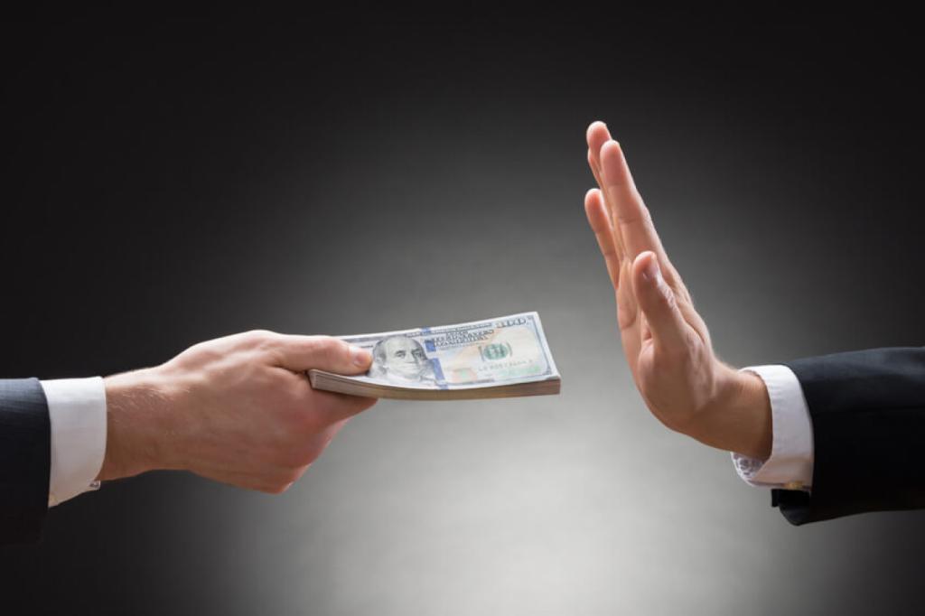 Refusal of a bribe