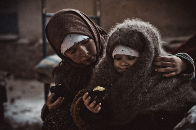 In the war, children