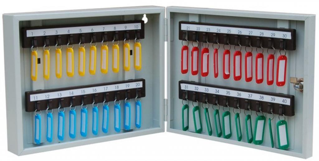 Box for storing keys from electrical installations