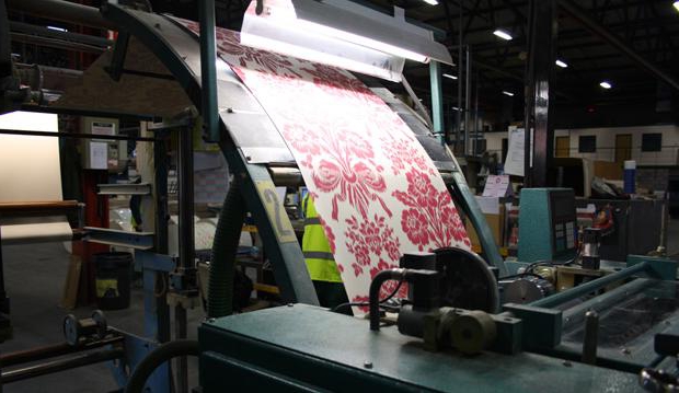 selection of equipment for wallpaper production