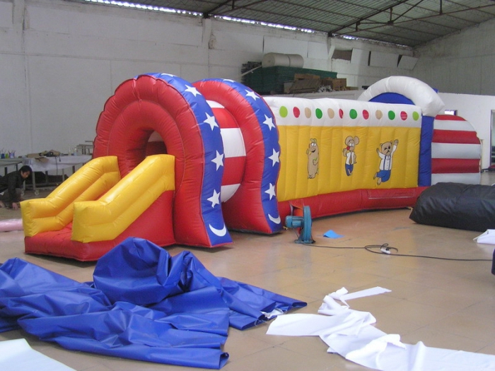 production of inflatable attractions