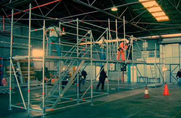 work at height with the use of aids