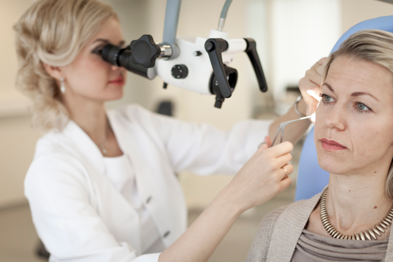 Otorhinolaryngologist is engaged in diagnostics