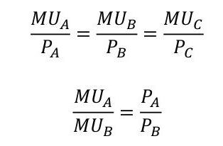 utility maximization rule formula