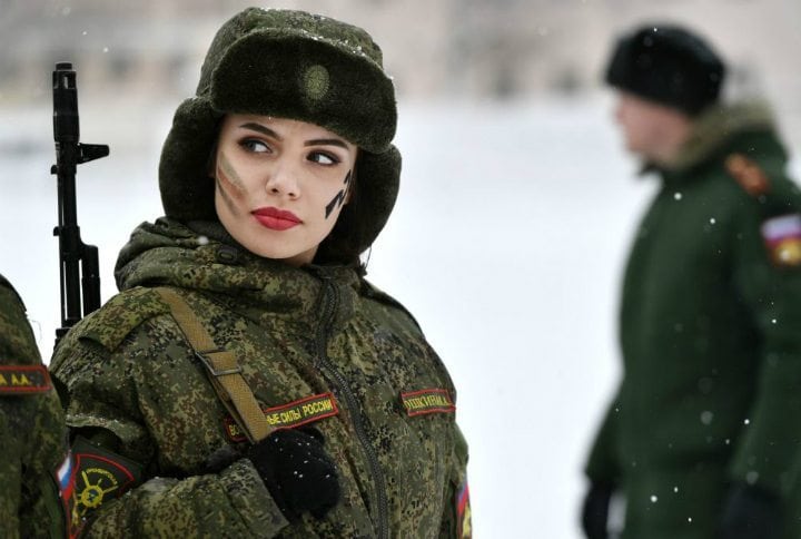 Russian girl border guard