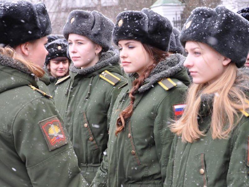 Russian girls in the ranks