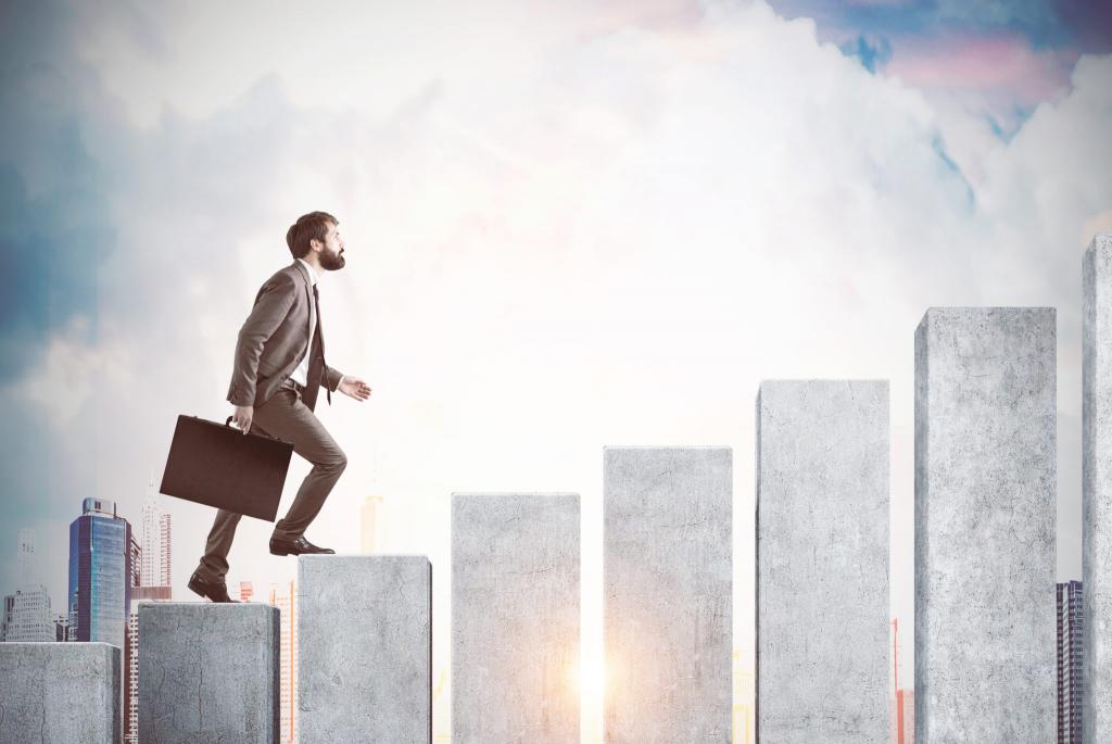 Business, ladder to success