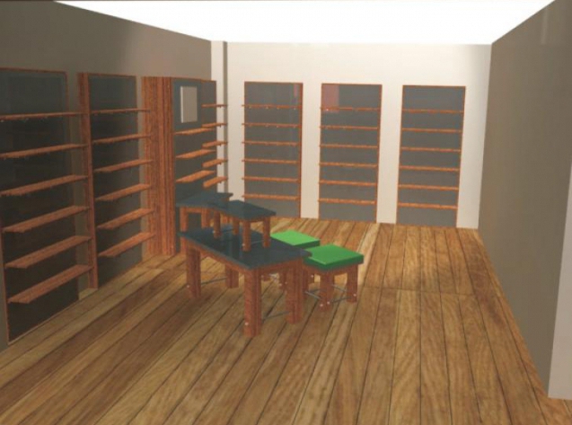 Equipment for a shoe store