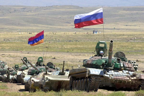 Russian tanks in Armenia