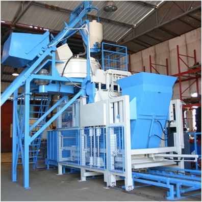 plant for the production of wood concrete