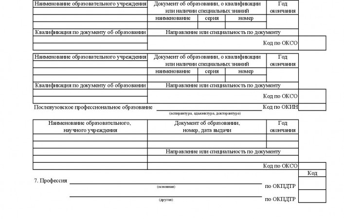 sample personal card employee part 2