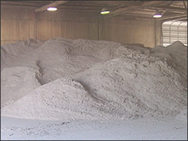 gypsum for the production of drywall