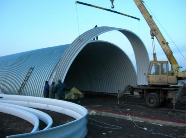 manufacturing arched hangars