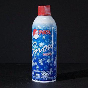 artificial snow in cans