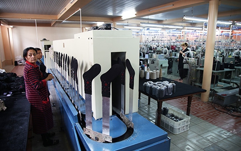 production of baby socks