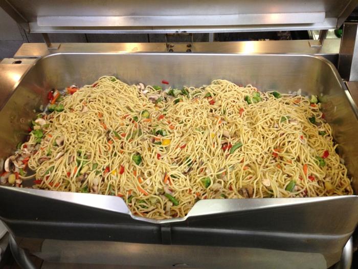 Chinese noodles in boxes