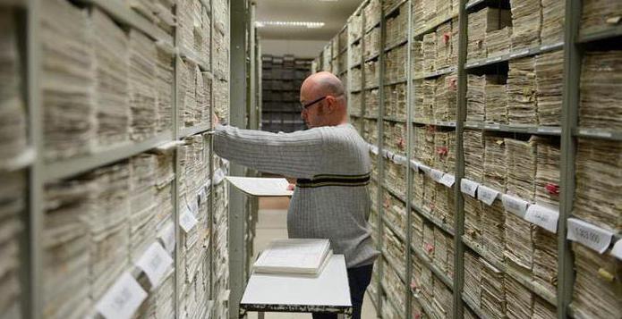 organization of documents on personnel