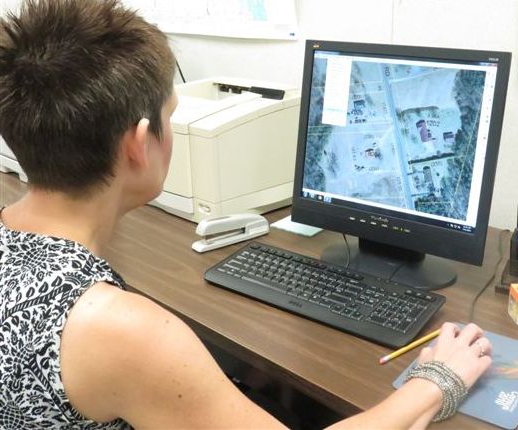 map of cadastral numbers of land plots