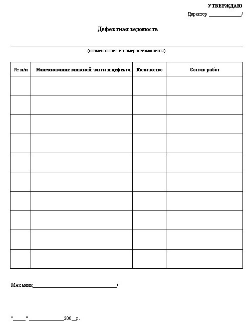 defective statement sheet