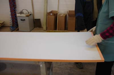 production of sandwich panels for slopes