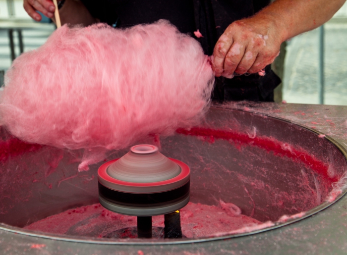Candy floss production equipment