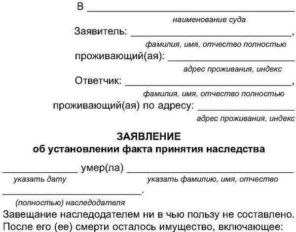 establishment of inheritance