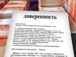 power of attorney for the privatization of the apartment sample