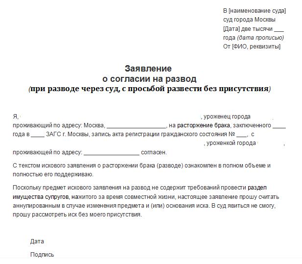 Application for divorce without spouse