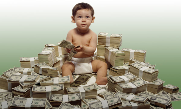 Baby and money
