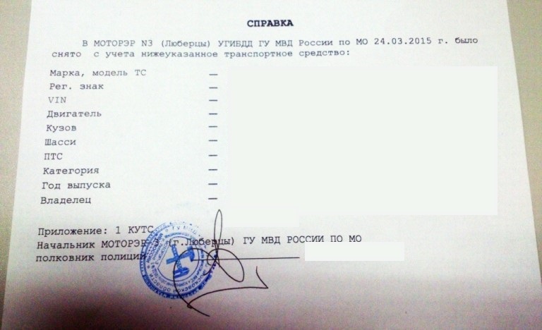 Certificate of deregistration