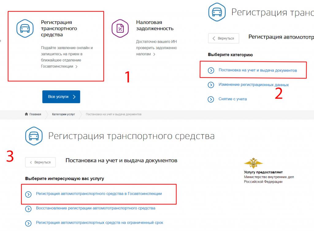 Registration of STS through public services