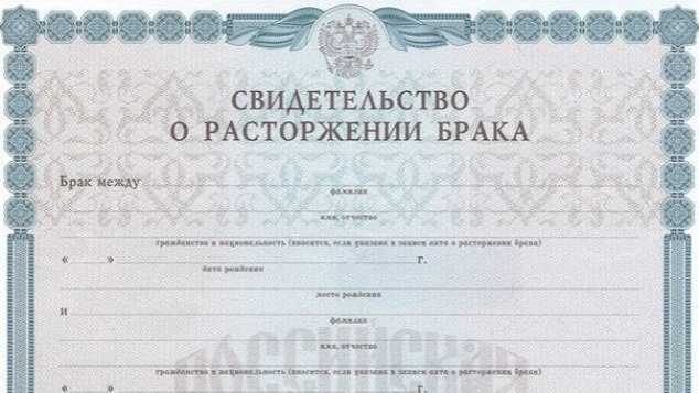 Divorce certificate