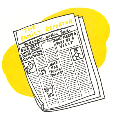 Business advertising newspaper