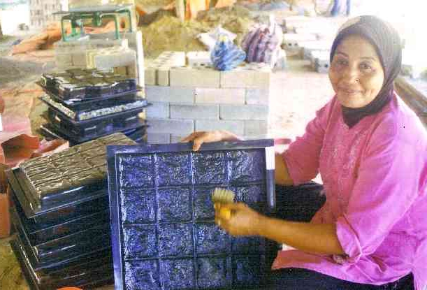 Equipment for the production of paving slabs by vibropressing