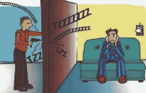 neighbors listen to music loudly