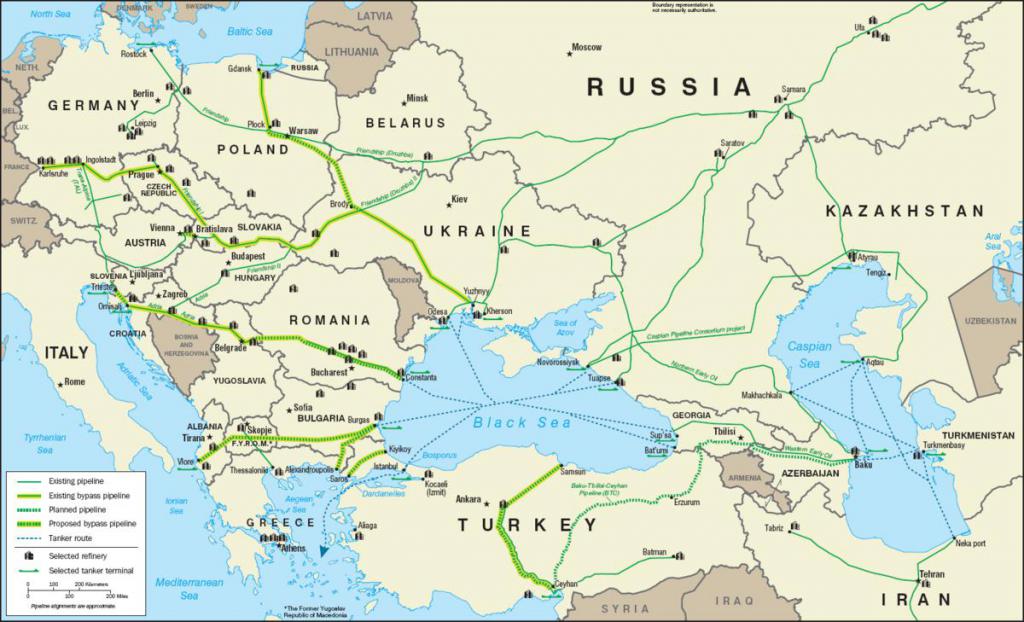Main oil pipelines
