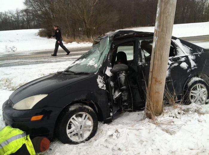 collision with an obstacle accident with and without traffic police