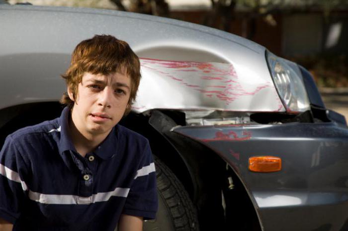 accident or collision with an obstacle