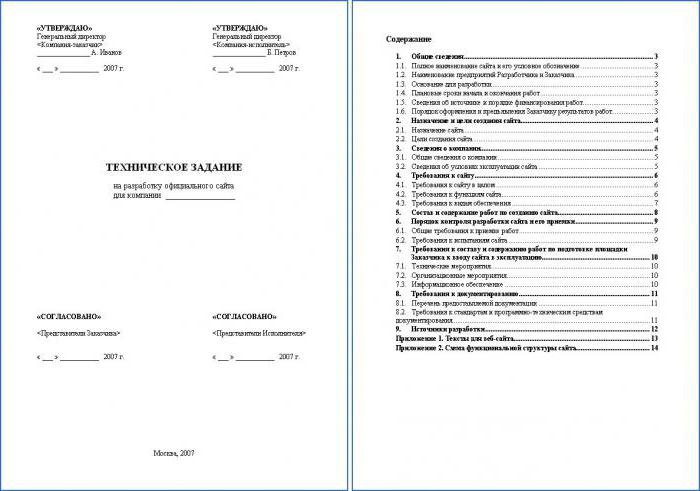 terms of reference sample