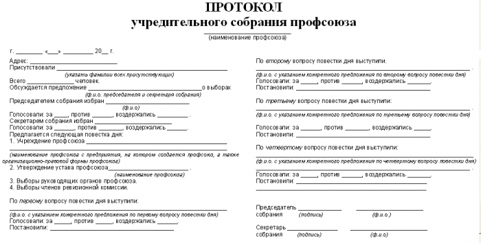 general meeting minutes