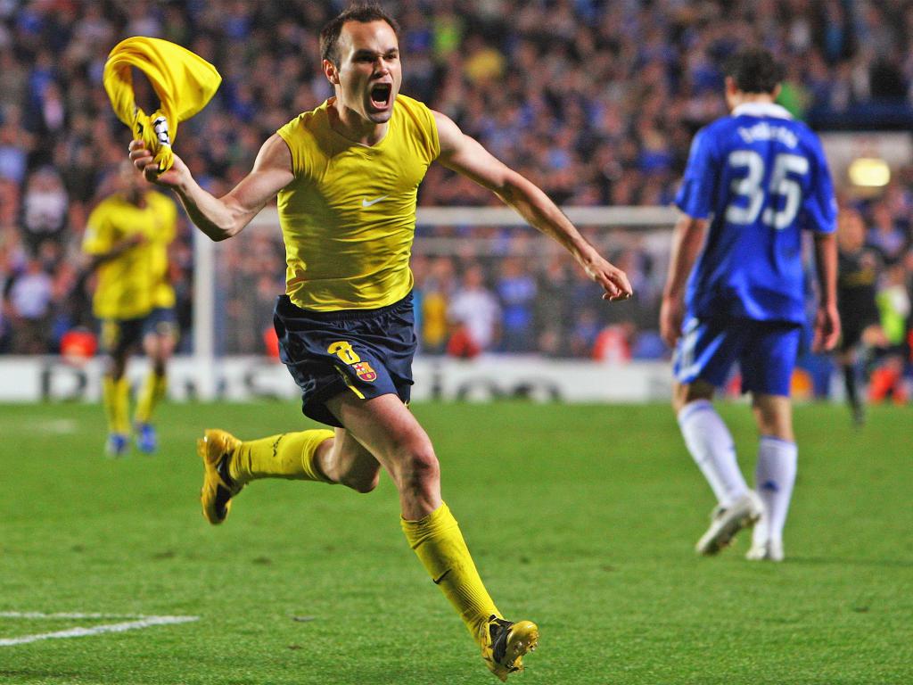 Iniesta after a crazy forgotten goal