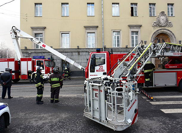 Management of forces and assets in a fire in Russia