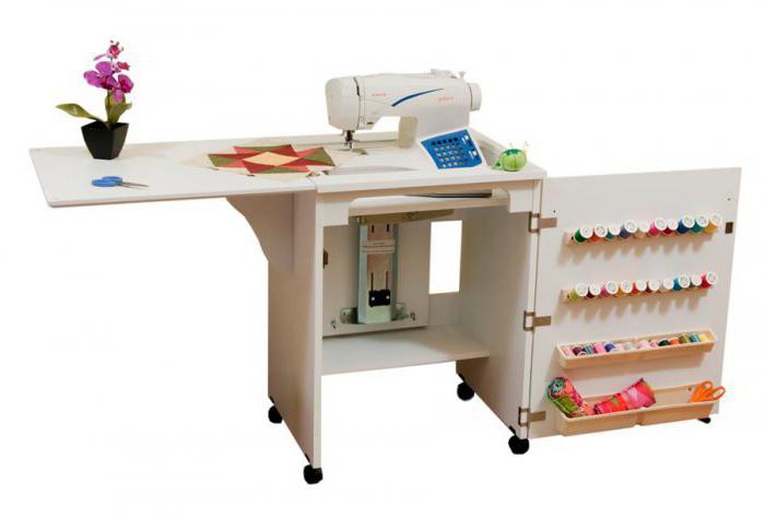 Workplace for a seamstress at home