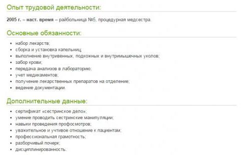 resume nurse sample fill