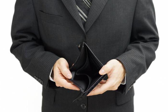 bankruptcy of legal entities amount