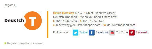 original signatures in the mail