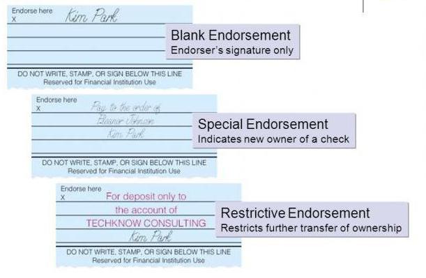 endorsement bills it