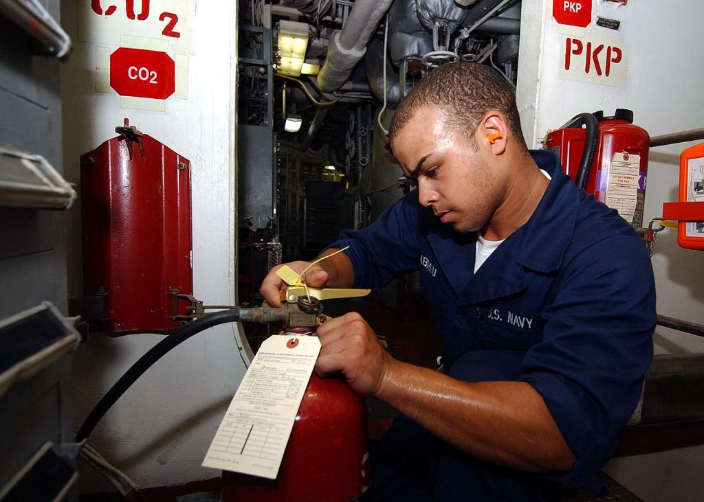 what is the period for checking fire extinguishers