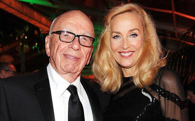 Jerry Hall and Rupert Murdoch